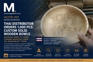 On-Site Production Follow-Up for 1,000 Custom Solid Wooden Bowls Ordered by a Thai Distributor