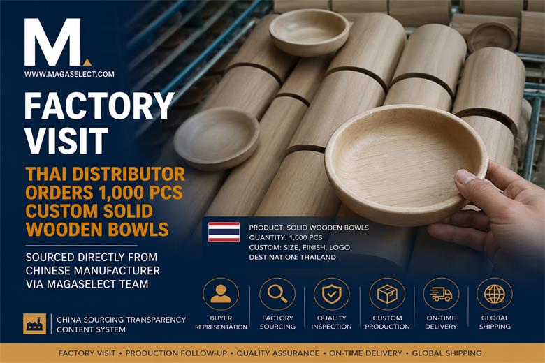 On-Site Production Follow-Up for 1,000 Custom Solid Wooden Bowls Ordered by a Thai Distributor