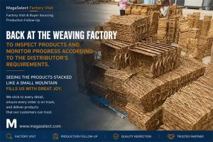 Production Progress Inspection for a U.S. Distributor's Woven Storage Basket Order