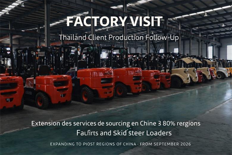 Factory Visit: 2,000 New Energy Forklifts & Skid Steer Loaders Ready for Thailand — On-Site Production Follow-Up & Supplier Assessment
