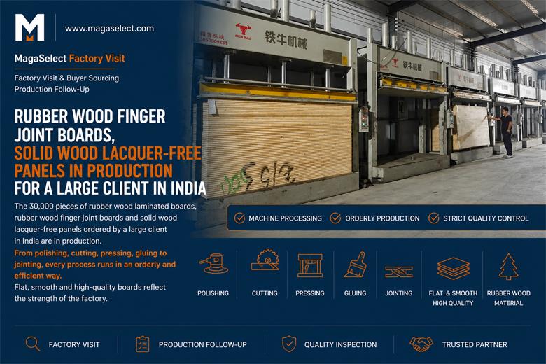 30,000 Rubber Wood Panels for a Major Indian Client Enter Production