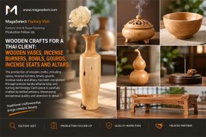 Thai Client’s Wooden Vases, Incense Burners & Bowls in Handcrafted Production