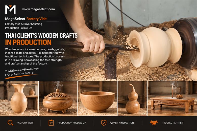 Thai Client’s Wooden Vases, Incense Burners & Bowls in Handcrafted Production